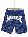 【中古】A BATHING APE◆ショートパンツ/L/コットン/BLU/カモフラ/001SPF201006X【メンズウェア】(4)