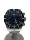 【中古】EDOX◆CLASS-1 CHRONOFFSHORE BIG DATE/アナログ/ステンレス/ブラック/シルバー【服飾雑貨他】