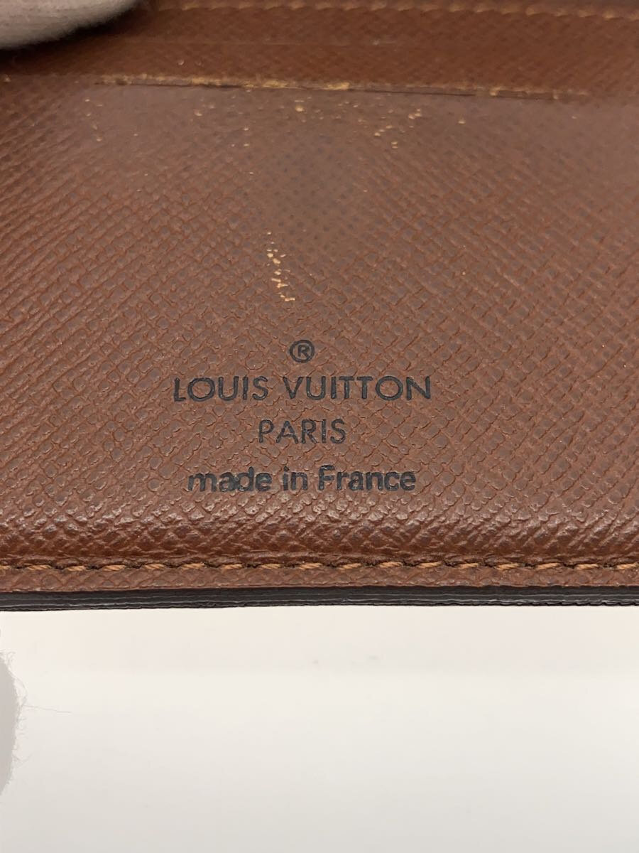 【中古】LOUIS VUITTON◆ポルト・フォイユ・エレーヌ_モノグラム・キャンバス_BRW/PVC/BRW/レディース【服飾雑貨他】