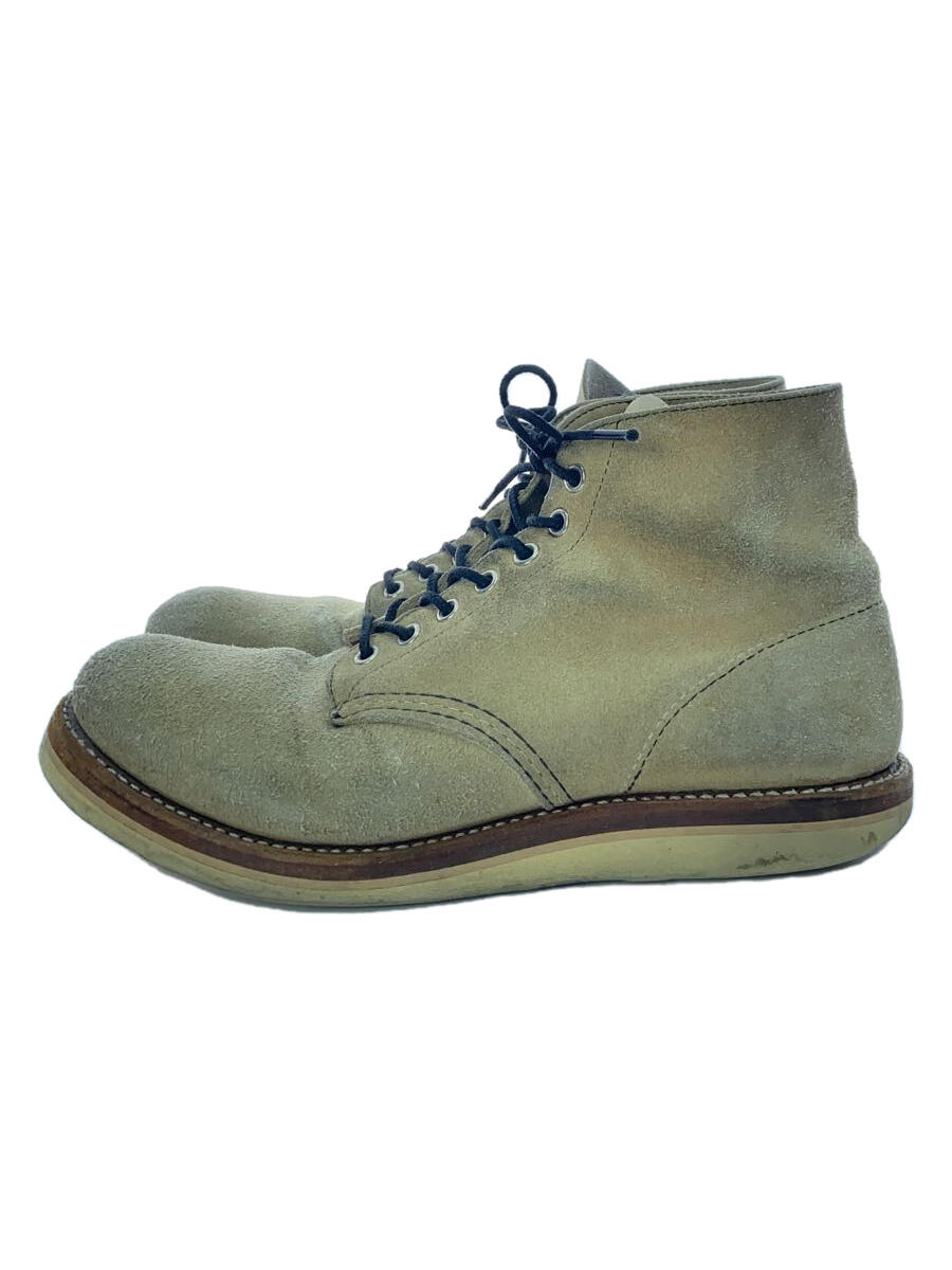 【中古】RED WING◆6 CLASSIC ROUND/ブーツ/27.5cm/BEG/8167【シューズ】