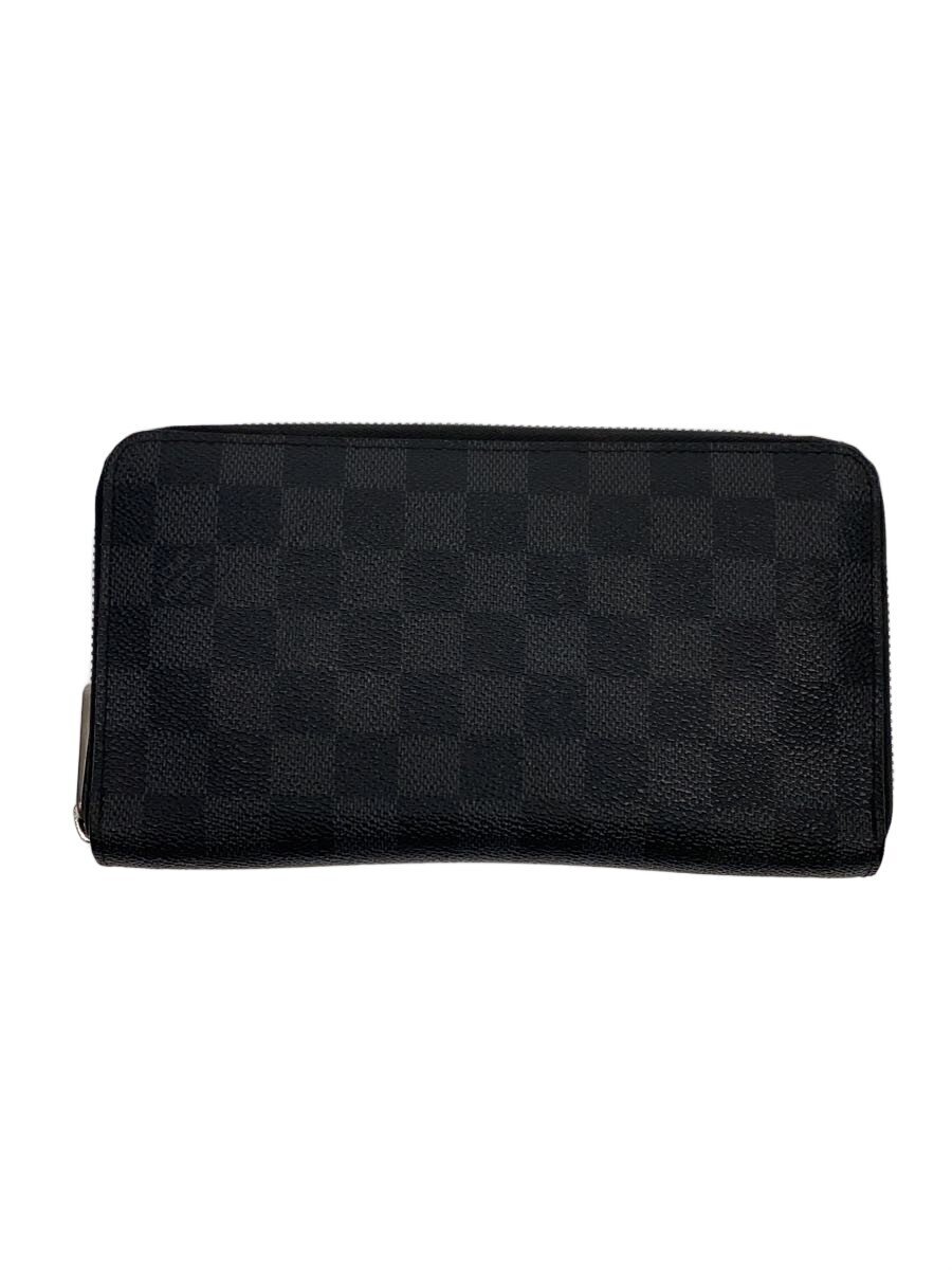 【中古】LOUIS VUITTON◆1)ジッピー・オーガナイザー_ダミエ・グラフィット/PVC/BLK/メンズ【服飾雑貨他】