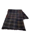 【中古】Faliero Sarti◆マフラー/ウール/GRY/チェック/メンズ【服飾雑貨他】