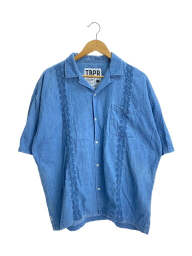 【中古】TIGHTBOOTH PRODUCTION◆ENCORE DENIM シャツ/オープンカラー/L/コットン/IDG【メンズウェア】 【中古】TIGHTBOOTH PRODUCTION◆ENCORE DENIM シャツ/オープンカラー/L/コットン/IDG【メンズウェア】