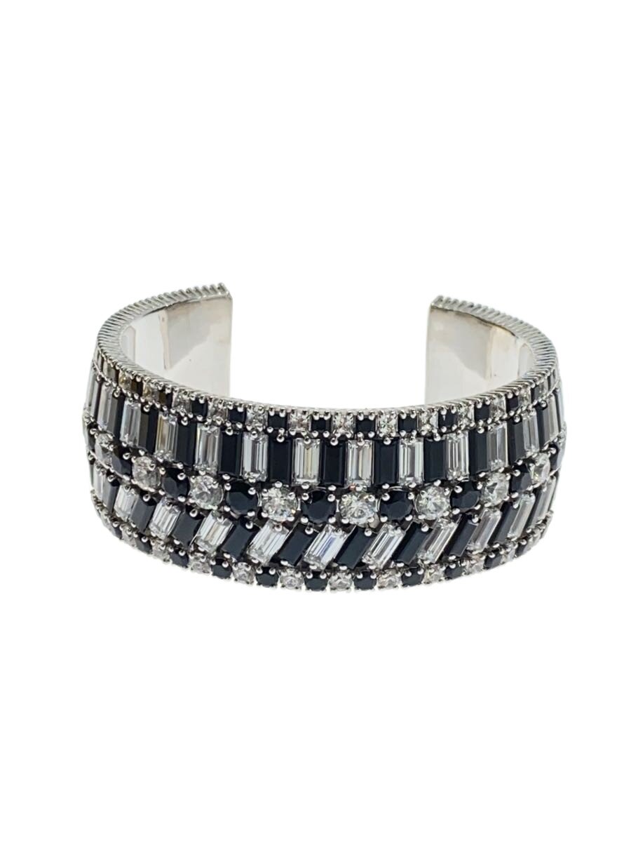 【中古】Swarovski◆Hyperbola Cuff バングル シルバー ブラック/5615330【服飾雑貨他】