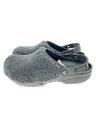 【中古】crocs◆シューズ/25cm/GRY/206625/classic fuzz mania【シューズ】