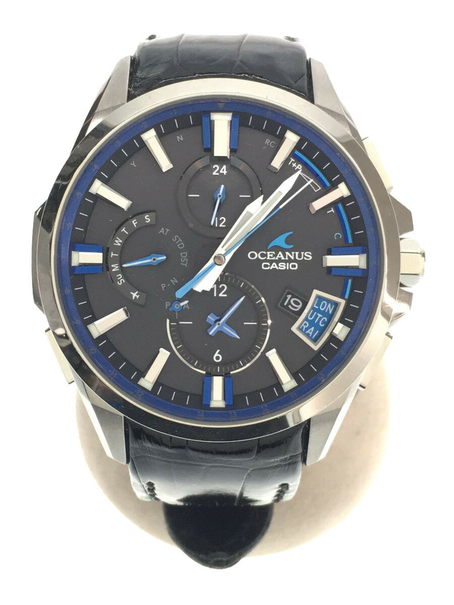 【中古】CASIO◆ソーラー腕時計・OCEA