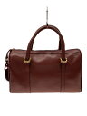 【中古】Cartier◆ボストンバッグ/レザー/ブラウン/無地【バッグ】