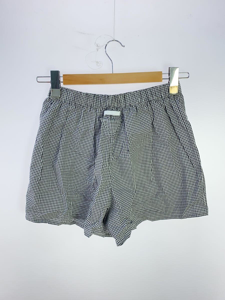【中古】PRADA◆22SS/コットンショートパンツ/38/コットン/BLK/チェック/内タグ一部取れ有【レディースウェア】