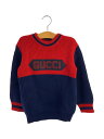 【中古】GUCCI◆ニット・セーター/130cm/ウール/ネイビー/無地//【キッズ】