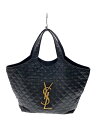 【中古】SAINT LAURENT◆トートバッグ/レザー/BLK【バッグ】
