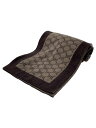 【中古】GUCCI◆マフラー/GG柄/ウール/ブラウン/総柄/メンズ/421068 3G206【服飾雑貨他】