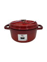 【中古】Staub◆鍋/サイズ:22cm/2.6L/RED/40509-825【キッチン用品】