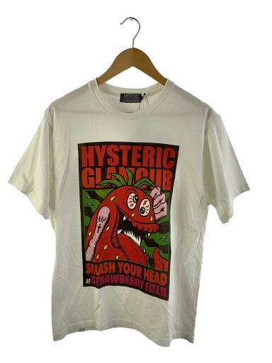 【中古】HYSTERIC GLAMOUR◆Tシャツ/L/コットン/WHT【レディースウェア】 【中古】HYSTERIC GLAMOUR◆Tシャツ/L/コットン/WHT【レディースウェア】