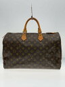 【中古】LOUIS VUITTON◆1)スピーディ40_モノグラム・キャンバス_BRW/PVC/BRW【バッグ】