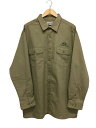 【中古】Carhartt◆長袖シャツ/2XL/コットン/CML/無地/S224KHI/ワ-カータイプ/胸よごれ/大きめ【メンズウェア】