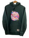 【中古】SAMPLES◆フラワープリントパーカー/L/コットン/GRN/プリント【メンズウェア】
