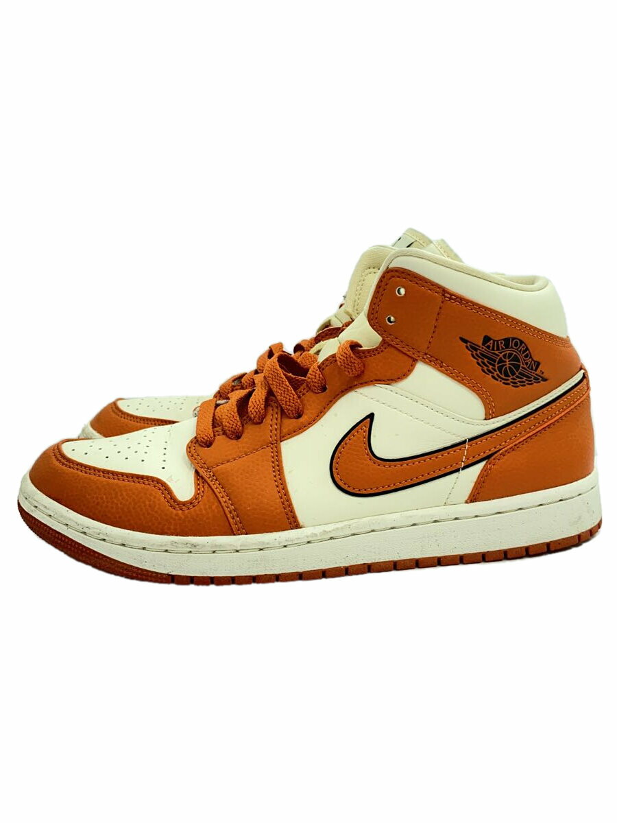 NIKE◆AIR JORDAN 1 MID SE/エアジョーダン 1 ミッド SE/27cm/ORN/DV1302-100//