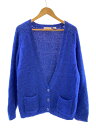 【中古】カーディガン(厚手)/L/モヘア/BLU【メンズウェア】