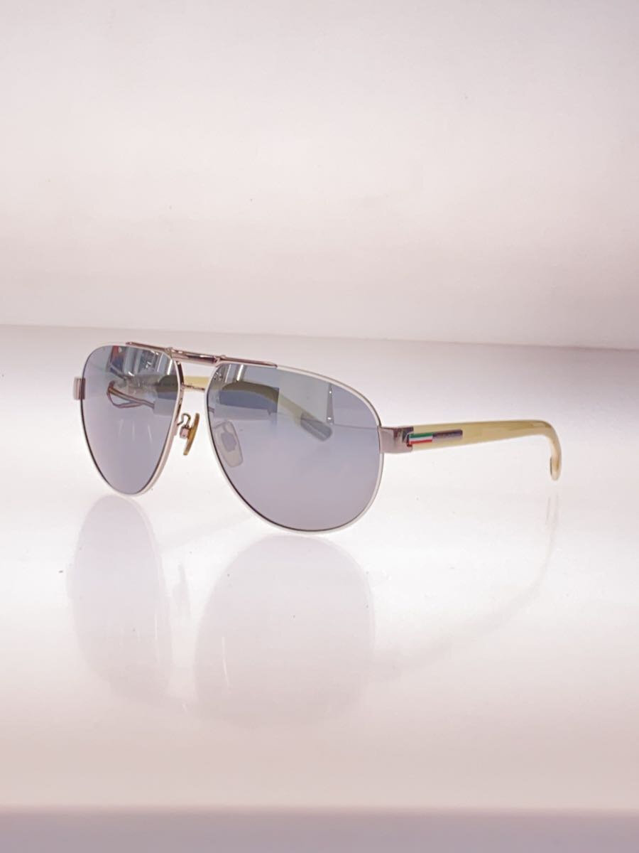 【中古】DOLCE&GABBANA◆サングラス/ティアドロップ/WHT/BLK/メンズ/DG 2099-A【服飾雑貨他】