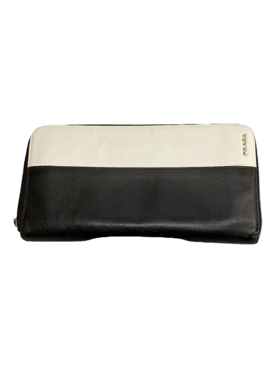 【中古】PRADA◆長財布/--/BLK/無地/メ�