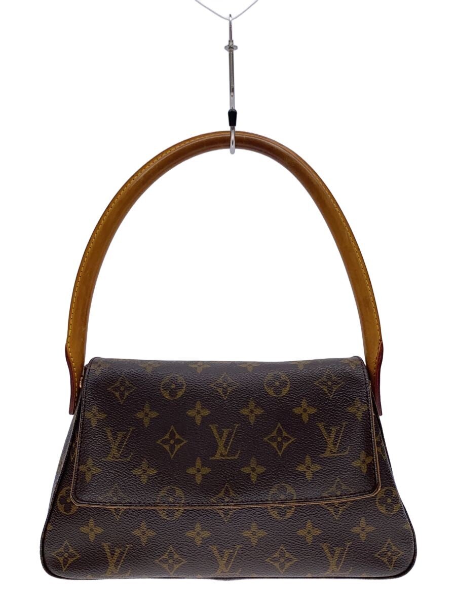 LOUIS VUITTON◆ミニ・ルーピング_モノグラム・キャンバス/PVC/BRW/M51147