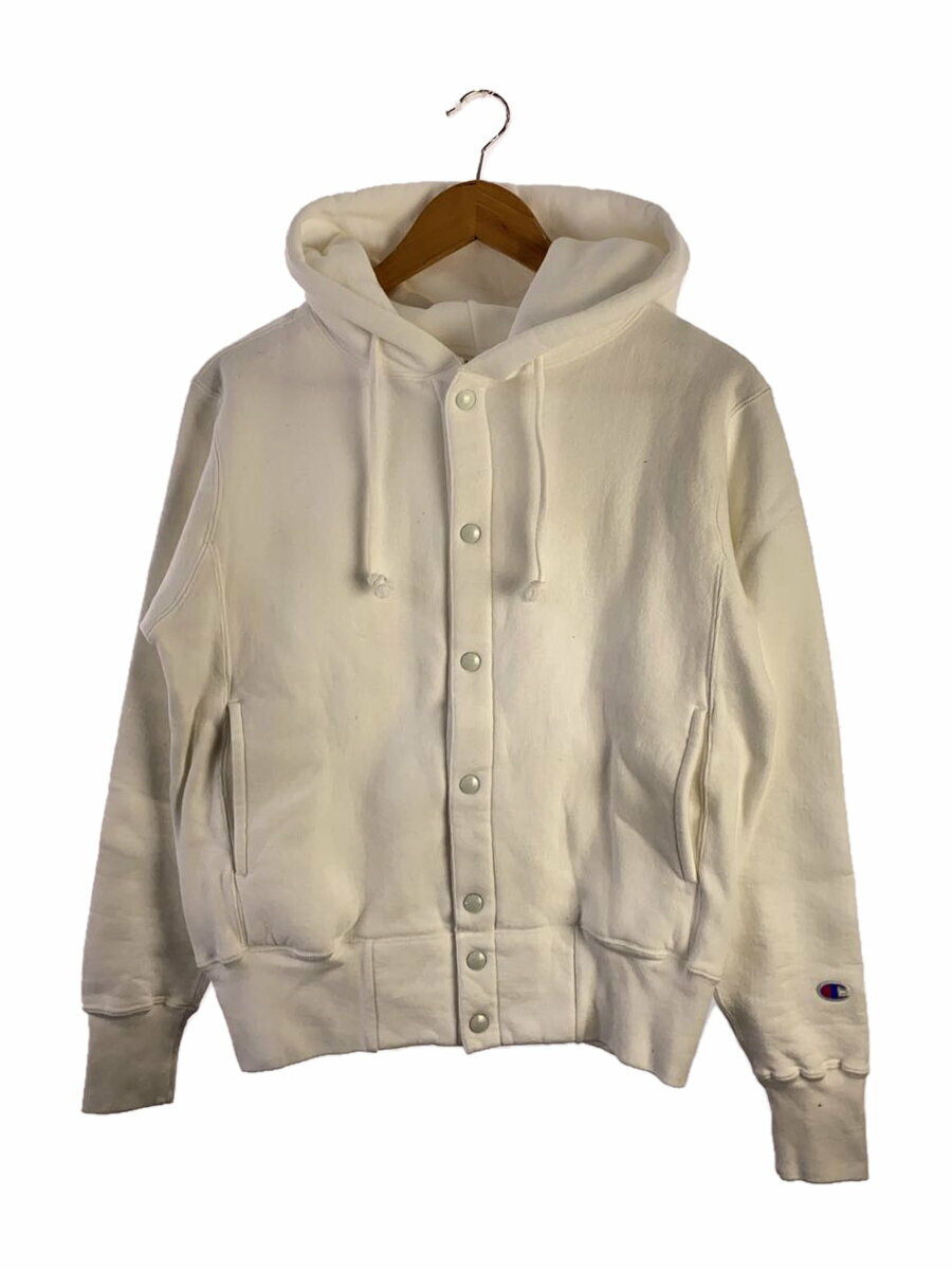 【中古】Champion◆パーカー/M/コットン/ホワイト/C5-E103【メンズウェア】