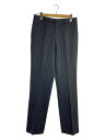 【中古】UNITED ARROWS◆チョークストライプスラックス/ボトム/48/ウール/BLK/1123-259-2843//【メンズウェア】