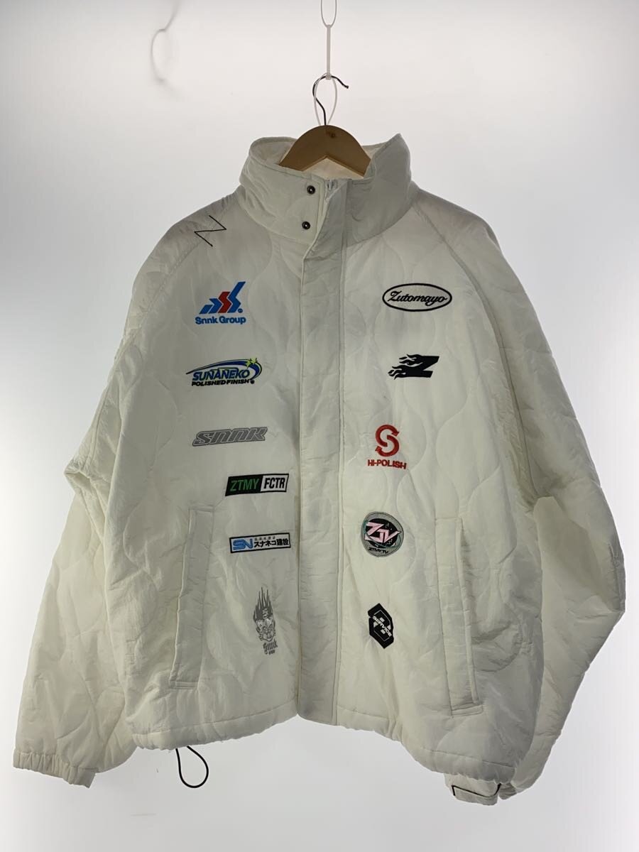 【中古】ZUTOMAYO◆キルティングジャケット/XL/ナイロン/WHT【メンズウェア】