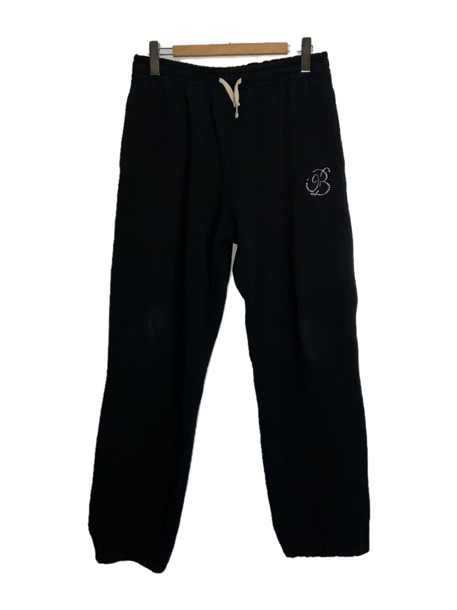 THE BLACK EYE PATCH◆RHINESTONE B EMBLEM SWEAT PANTS/ボトム/L/コットン/BLK