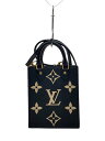【中古】LOUIS VUITTON◆プティット・サックプラ_モノグラム・アンプラント_バイカラー_ノワール×クレーム/PVC/BLK【バッグ】