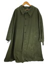 【中古】FRENCH MILITARY◆モーターサイクルコート/MOTORCYCLE COAT/GRN/フロントボタン欠品有【メンズウェア】