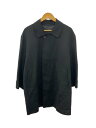 【中古】カシミヤ100/コート/--/カシミア/BLK/無地【メンズウェア】