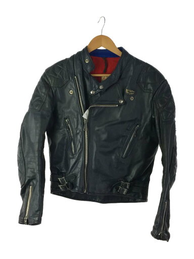 【中古】Lewis Leathers◆ダブルライダースジャケット/38/レザー/NVY【メンズウェア】 【中古】Lewis Leathers◆ダブルライダースジャケット/38/レザー/NVY【メンズウェア】