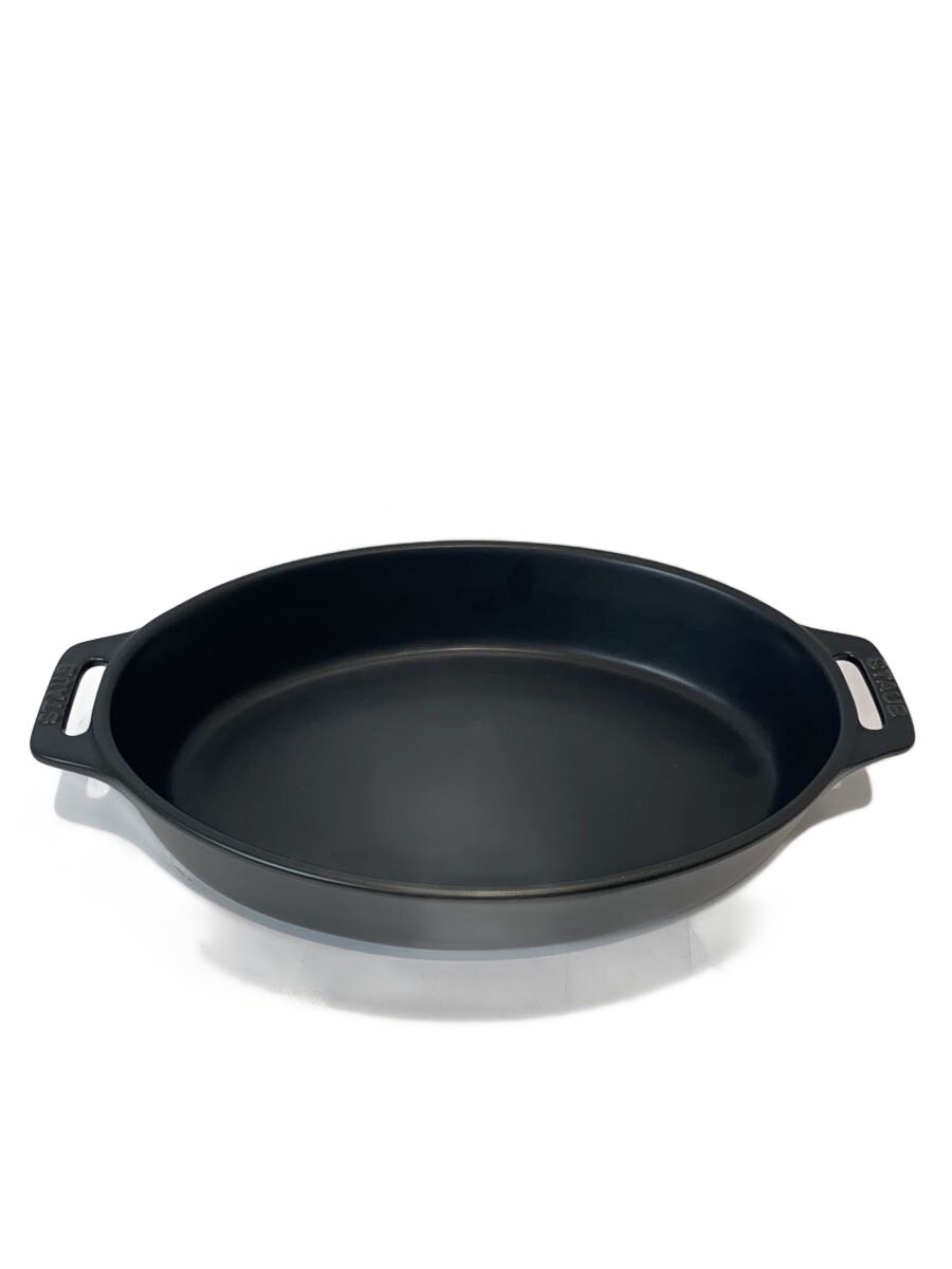【中古】Staub◆鍋/30cm以上/BLK/両手鍋/本体のみ【キッチン用品】
