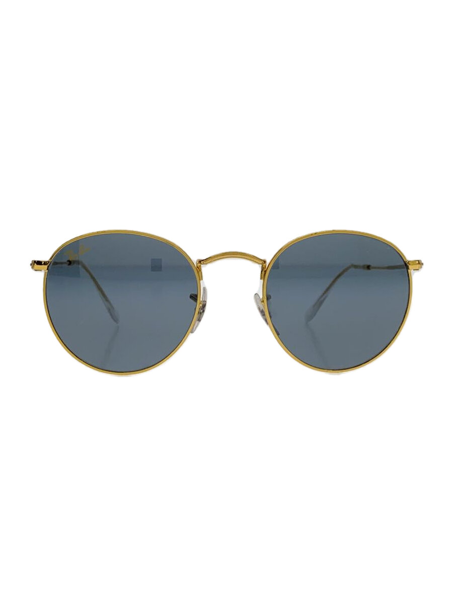 【中古】Ray-Ban◆ROUND METAL/サングラス/--/メタル/GLD/BLK/メンズ/RB3447【服飾雑貨他】