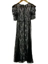 【中古】FRAY I.D◆24SS/リーフレースパイピングドレス/半袖ワンピース/0/ブラック/FWFO241503【レディースウェア】(4)