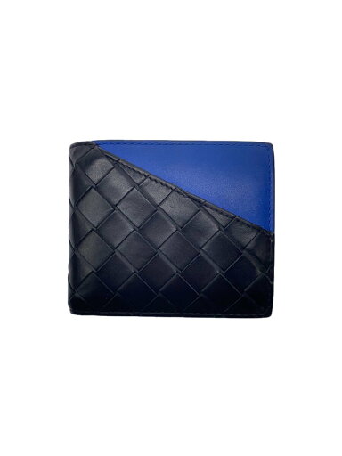 【中古】BOTTEGA VENETA◆バイカラーイントレチャート2つ折り財布/レザー/BLU/チェック/メンズ【服飾雑貨他】 【中古】BOTTEGA VENETA◆バイカラーイントレチャート2つ折り財布/レザー/BLU/チェック/メンズ【服飾雑貨他】