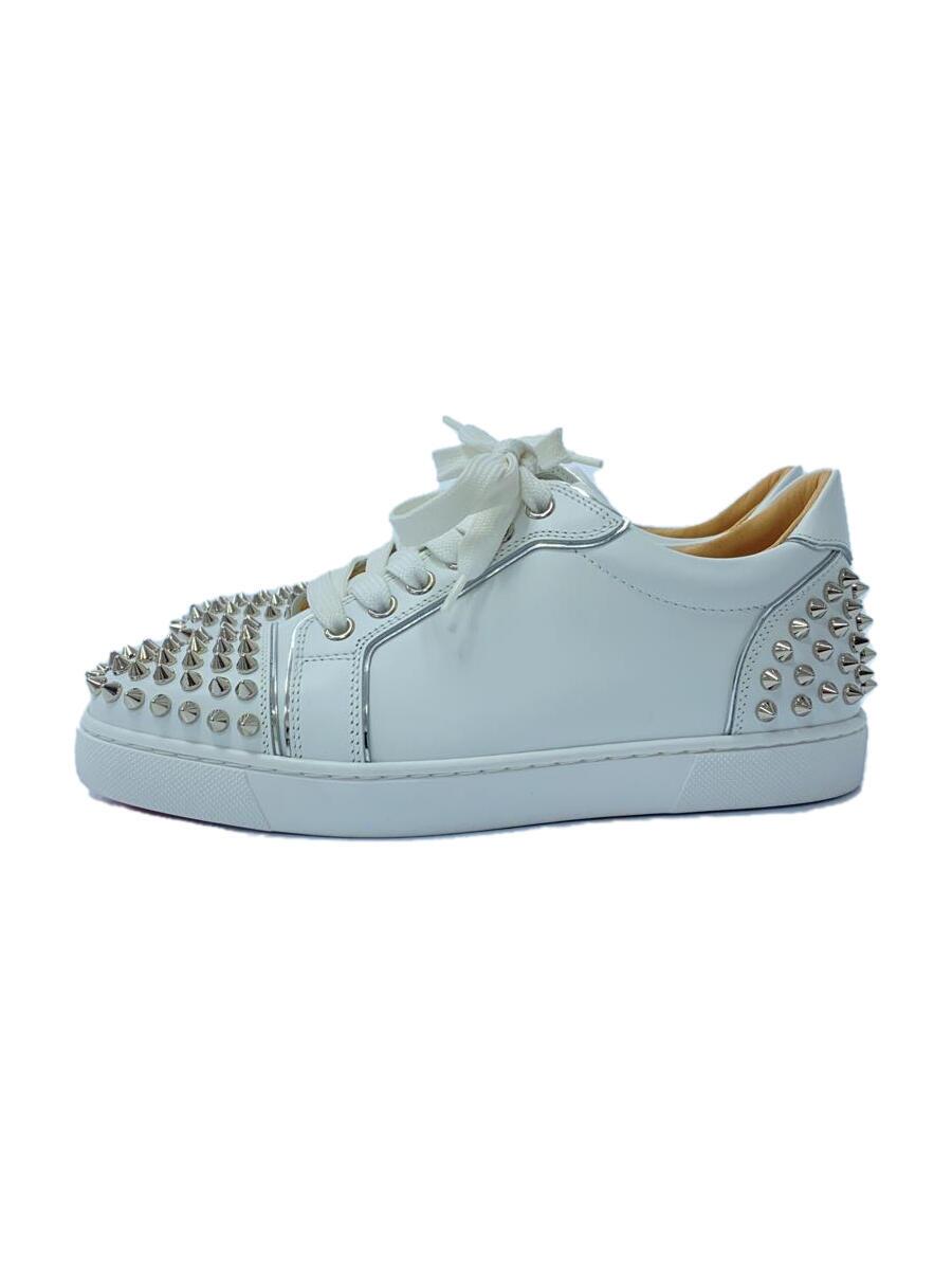 【中古】Christian Louboutin◆クリスチャンルブタン/ローカットスニーカー/36/WHT/レザー/1201525H924/スタッズ【シューズ】