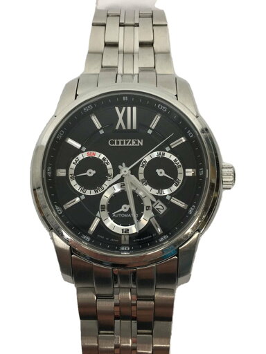 【中古】CITIZEN◆自動巻腕時計/アナログ/ステンレス/BLK/SLV//【服飾雑貨他】 【中古】CITIZEN◆自動巻腕時計/アナログ/ステンレス/BLK/SLV//【服飾雑貨他】