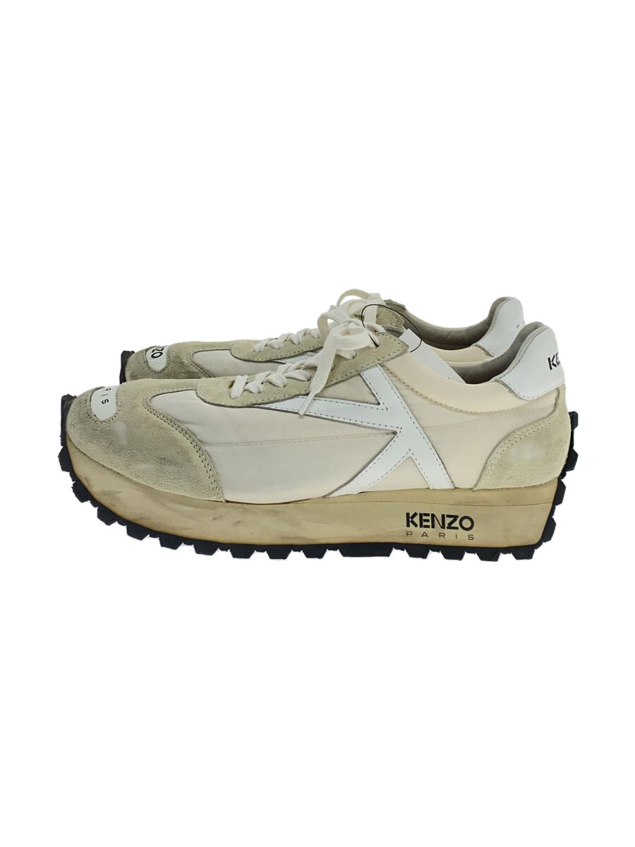 【中古】KENZO◆ローカットスニーカー/UK8/CRM/使用感有/状態考慮//【シューズ】