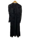 【中古】AMERI◆AMERI UND CALLA FLOCKY DRESS/M/ポリエステル/BLK/02220560640【レディースウェア】
