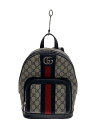 【中古】GUCCI◆GGスプリーム/オフディア/リュック/PVC/ベージュ//547965・493075【バッグ】(4)