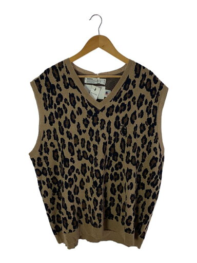 【中古】DAIRIKU◆ニットベスト(薄手)/--/レーヨン/マルチカラー/レオパード【メンズウェア】 【中古】DAIRIKU◆ニットベスト(薄手)/--/レーヨン/マルチカラー/レオパード【メンズウェア】