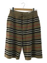【中古】BURBERRY LONDON◆19SS/8kenton striped knit shorts/ショートパンツ/76/ウール【メンズウェア】