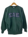 【中古】Champion◆90S/USA/リバース/ギリシャ文字/フェードグリーン/スウェット/XL/コットン/緑【メンズウェア】