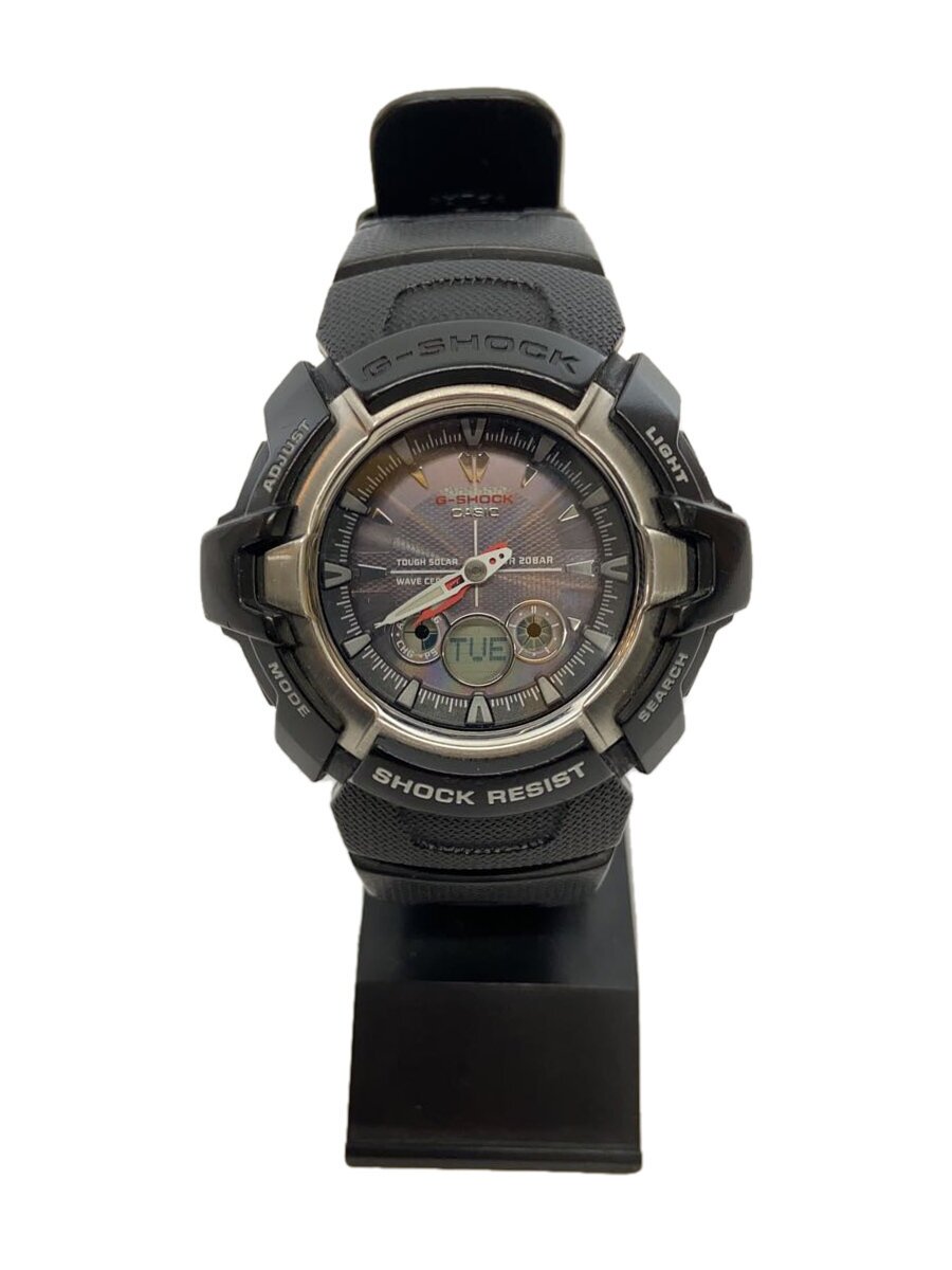 【中古】CASIO◆ソーラー腕時計/デジアナ/GRY/BLK/gw-1500j【服飾雑貨他】