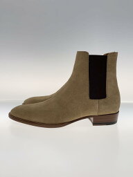 【中古】SAINT LAURENT◆サイドゴアブーツ/41/BEG/スウェード/443208【シューズ】