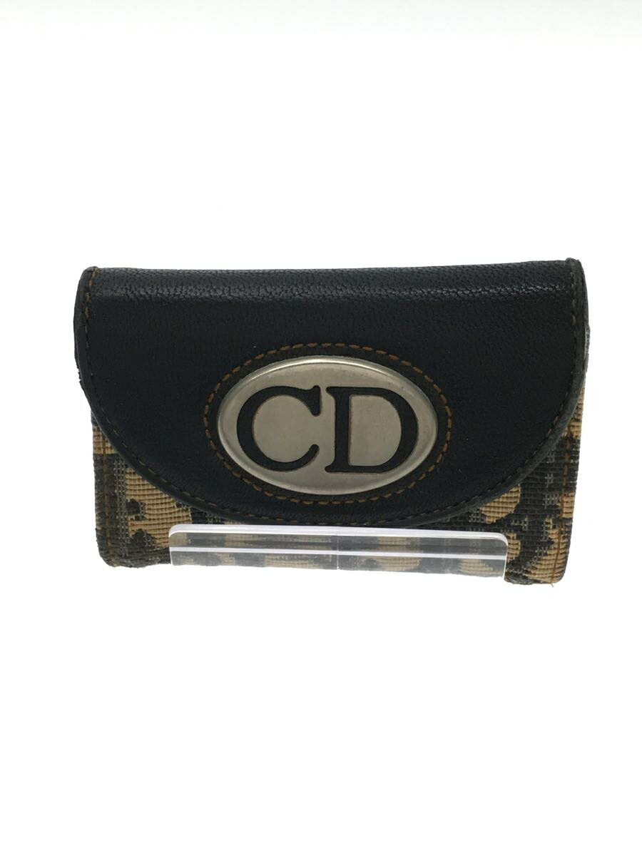 【中古】Christian Dior◆キーケース/レザー/キャメル/総柄/メンズ/6連キーケース/フック欠品あり/クリスチャンディオール【服飾雑貨他】