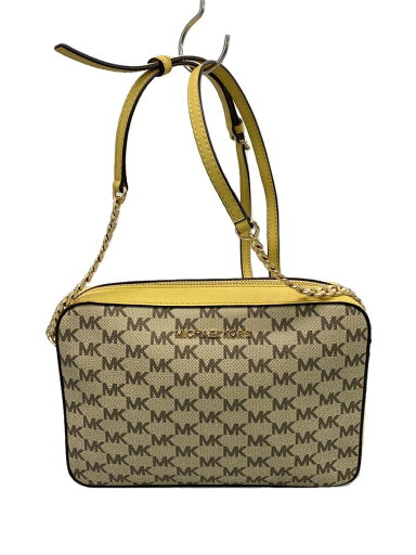 【中古】MICHAEL KORS◆ショルダーバッグ/レザー/YLW/総柄/38H7CTTC3V【バッグ】 【中古】MICHAEL KORS◆ショルダーバッグ/レザー/YLW/総柄/38H7CTTC3V【バッグ】