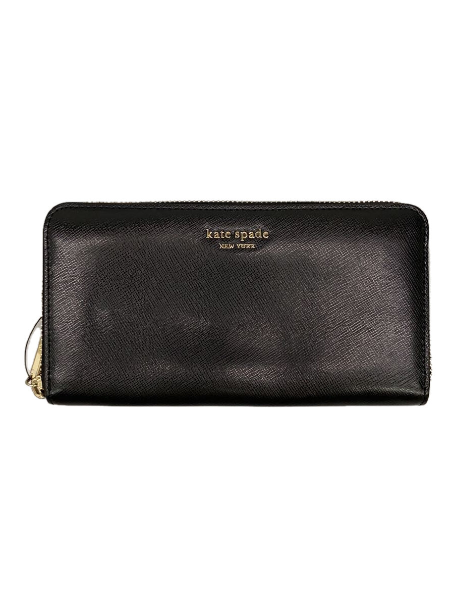 【中古】kate spade new york◆長財布/--/BLK/レディース【服飾雑貨他】